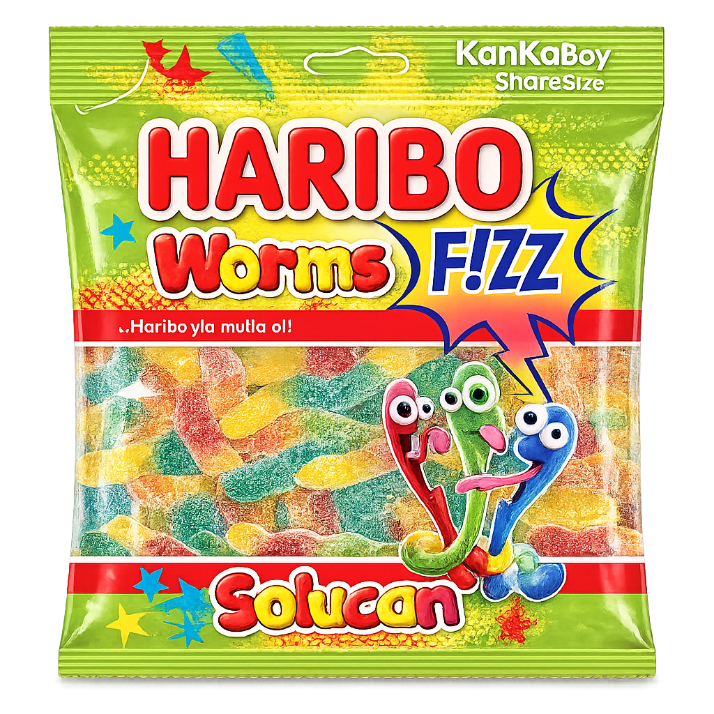 Haribo Worms Fizz 70g